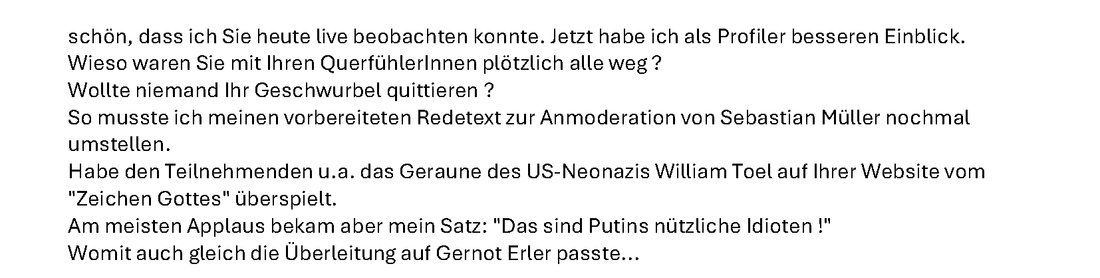 Ein bekannter GRÜNER im Hassmodus