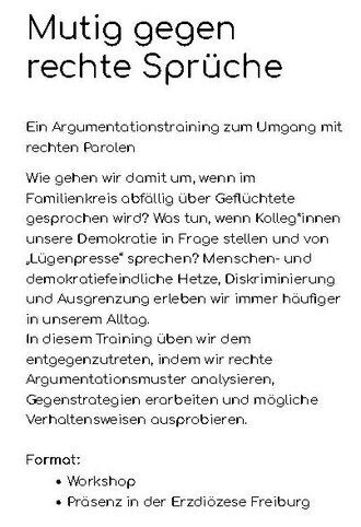 Mutig gegen rechte Sprüche Mutig gegen rechte Sprüche